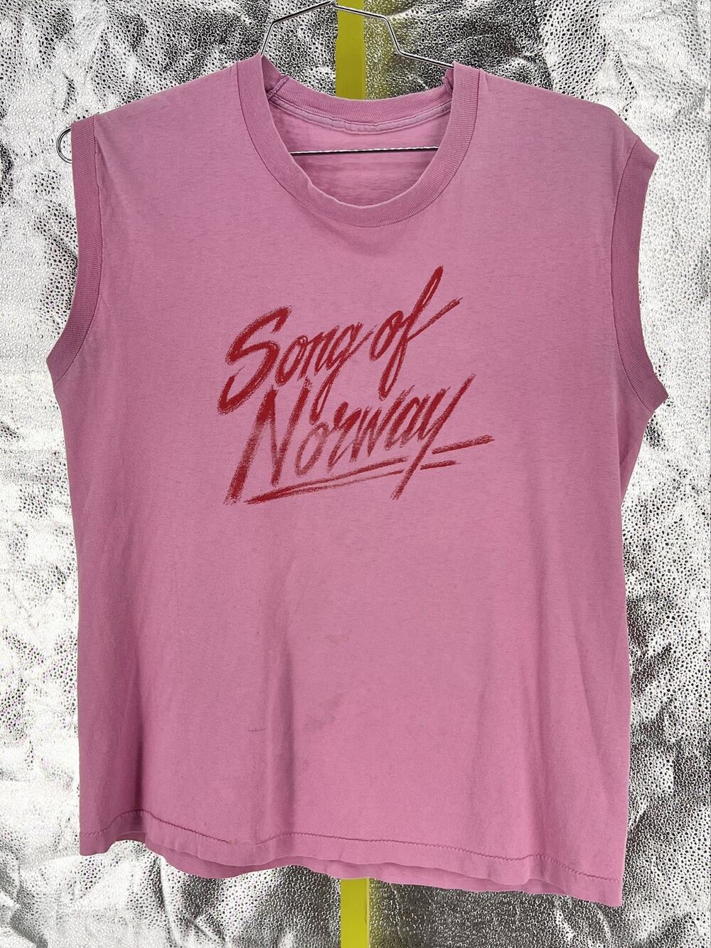 80s Vintage Muscle Shirt Pastel Mauve Pink Song of Norway 1980s VTG